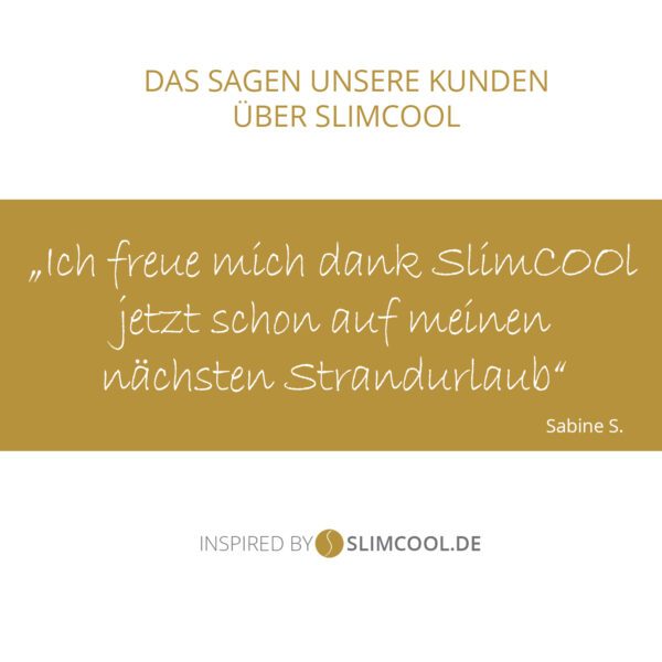 Positive Kundenbewertug über SlimCOOL